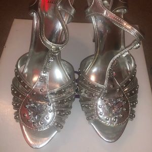 Silver High Heels